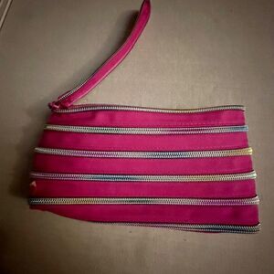 ZIP IT bright pink case pouch NWOT